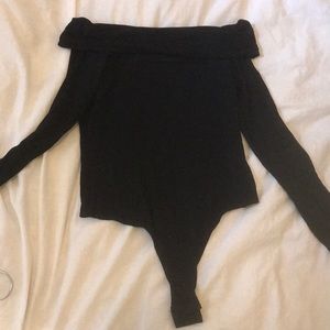 Long sleeve off the shoulder body suit